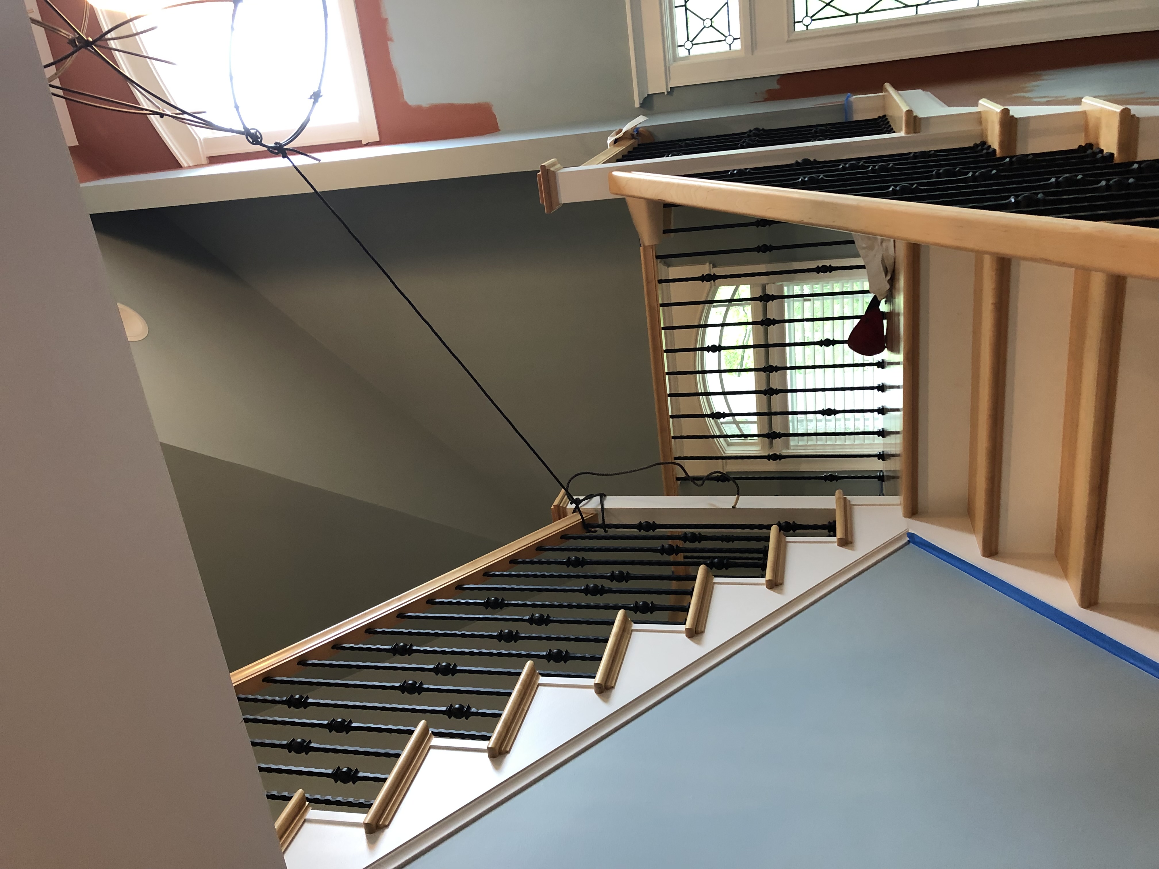 Staircase railing detail
