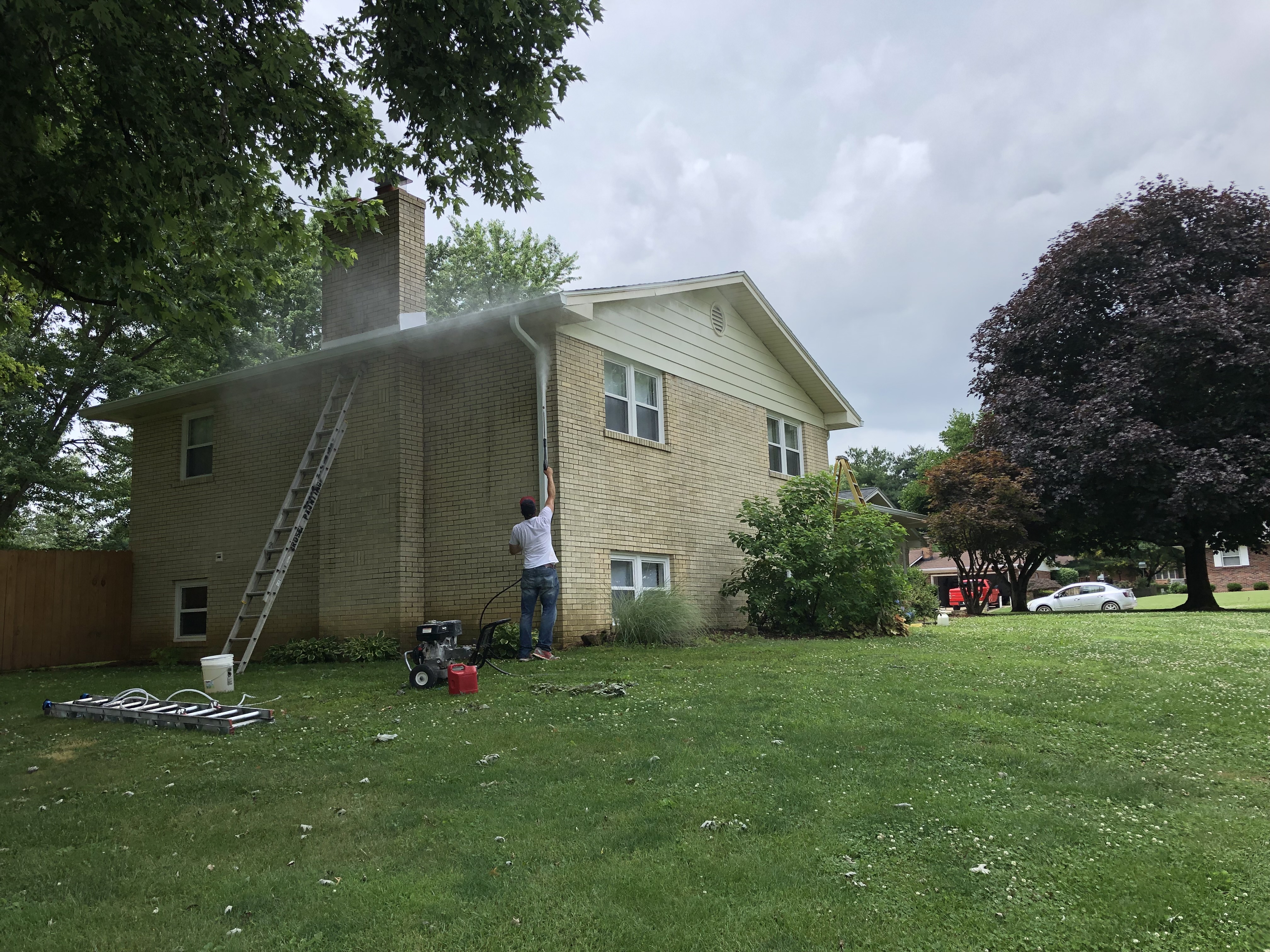 Exterior pressure washing