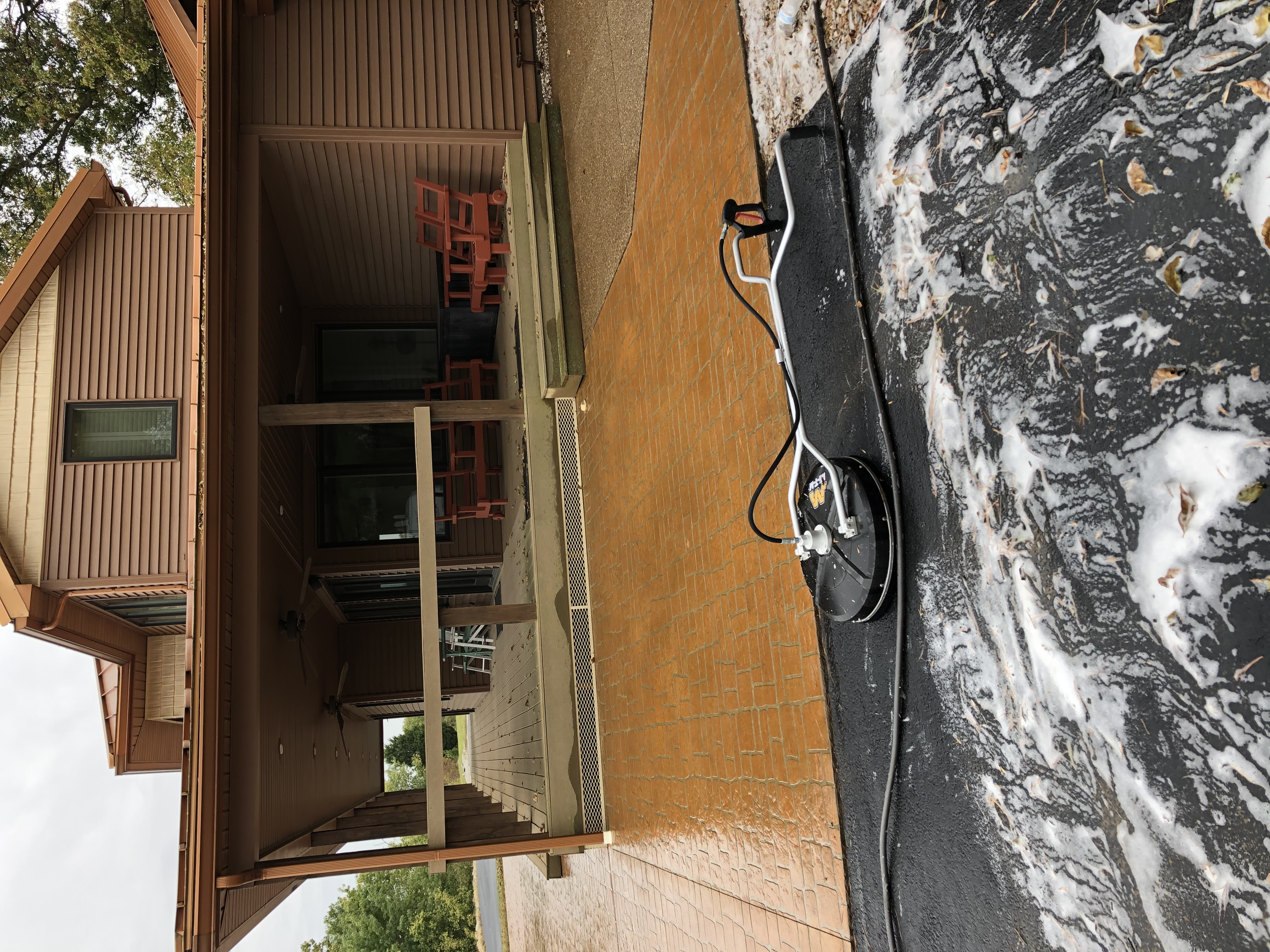 Patio pressure washing