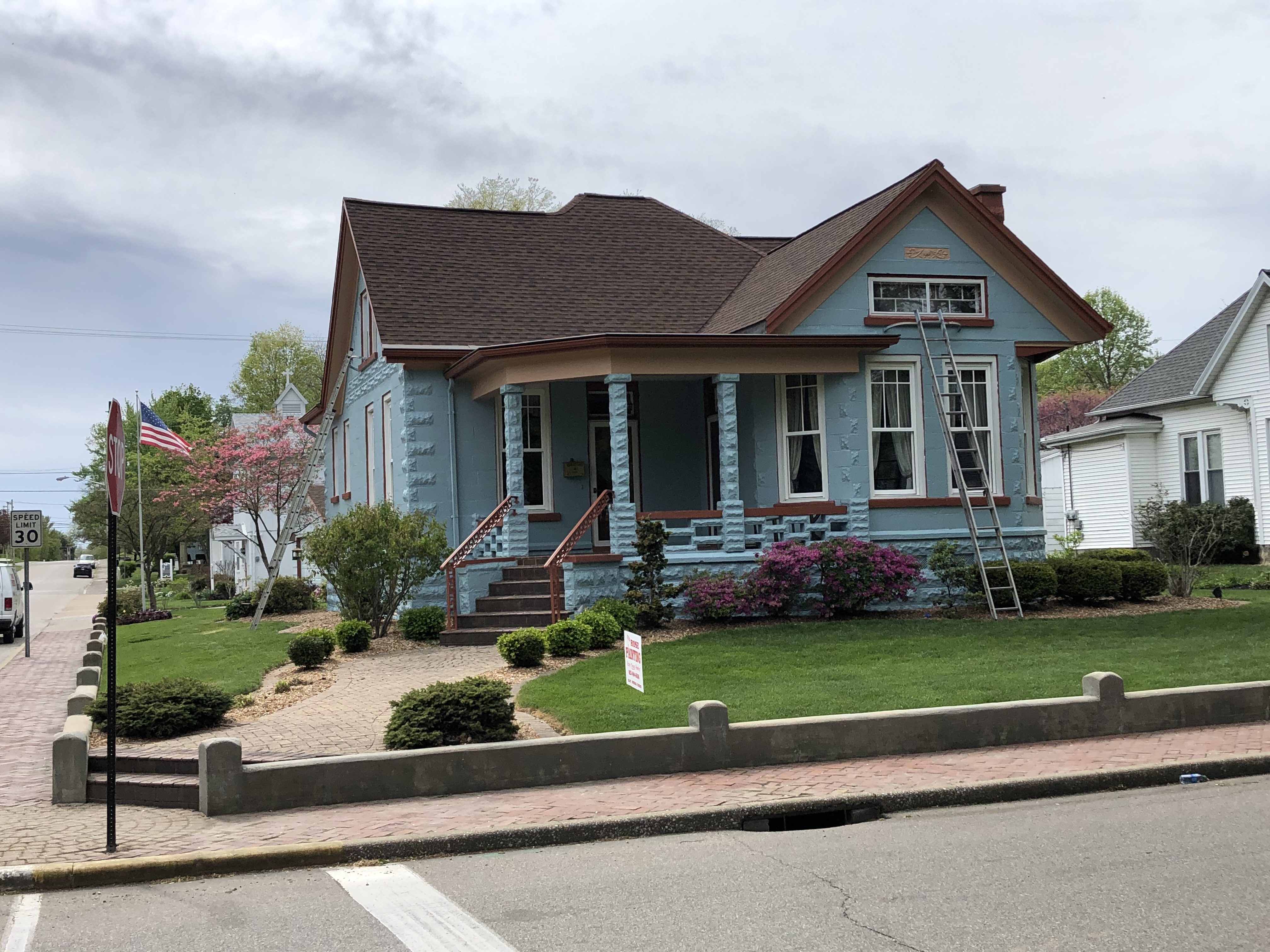 Exterior repaint in progress