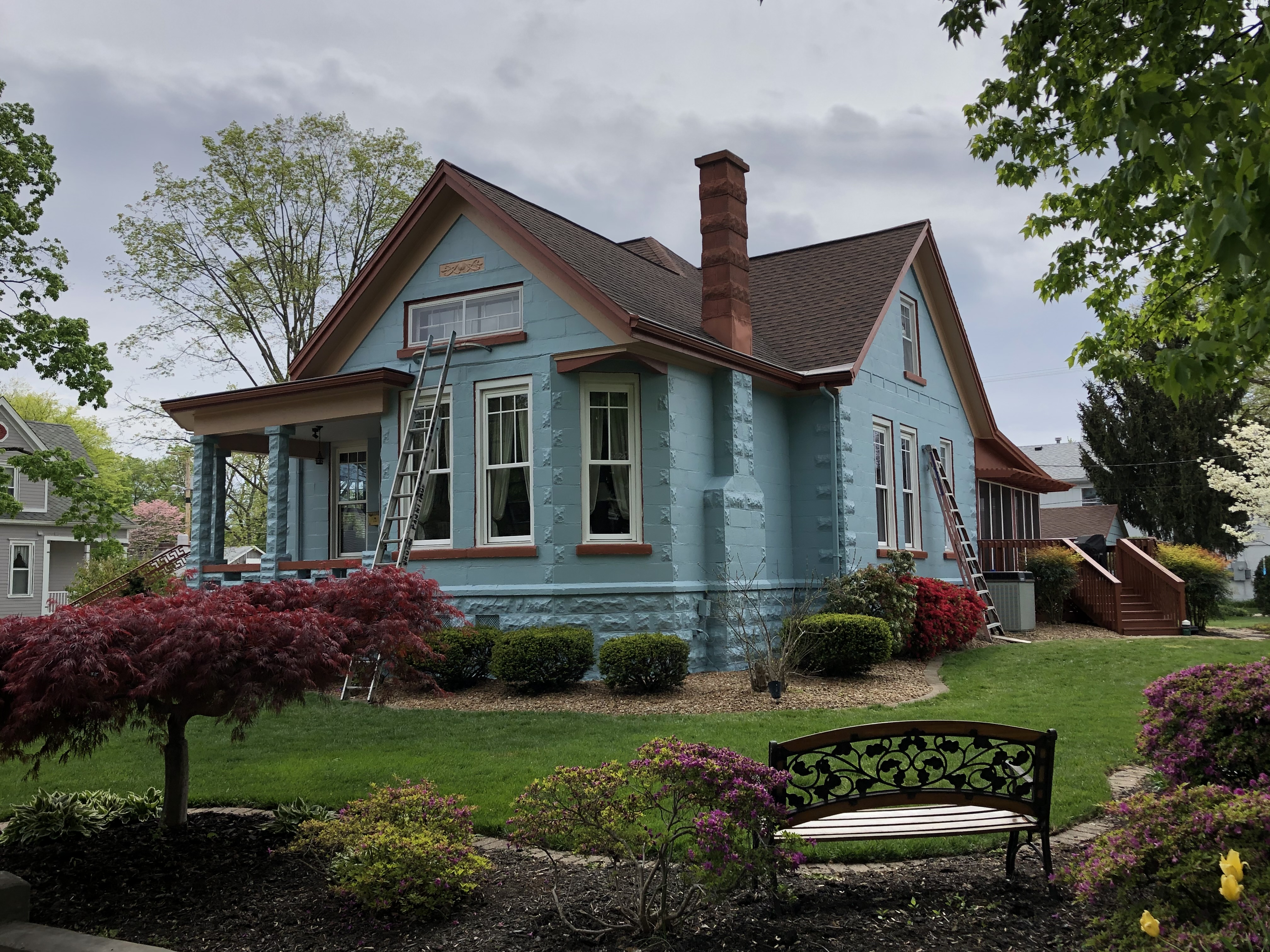Exterior repaint in progress